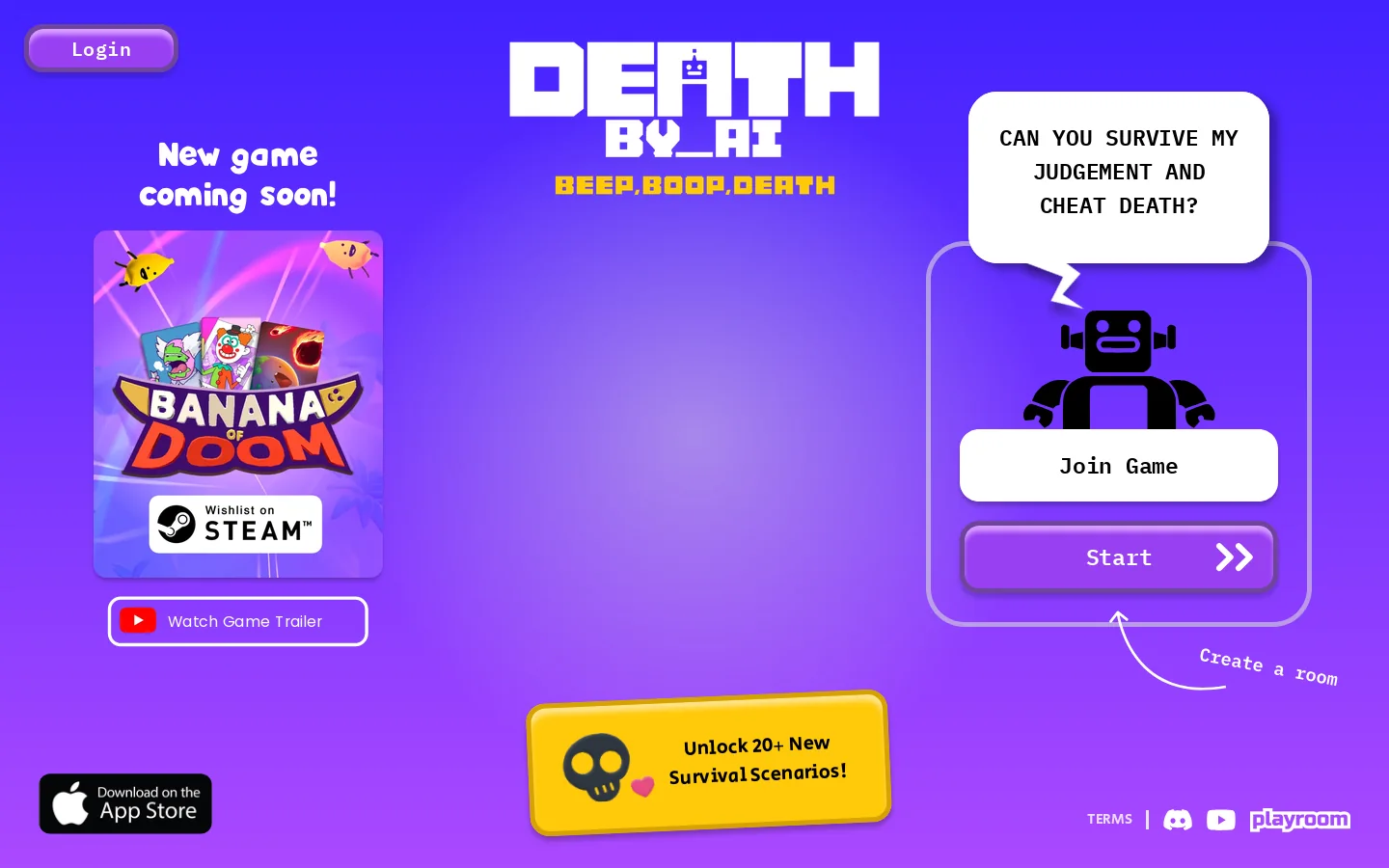 Death by AI Homepage screenshot