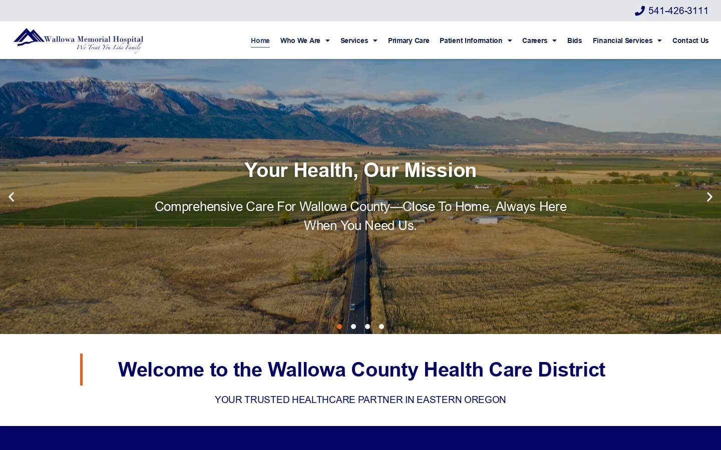 Home - Wallowa County Healthcare District Homepage screenshot