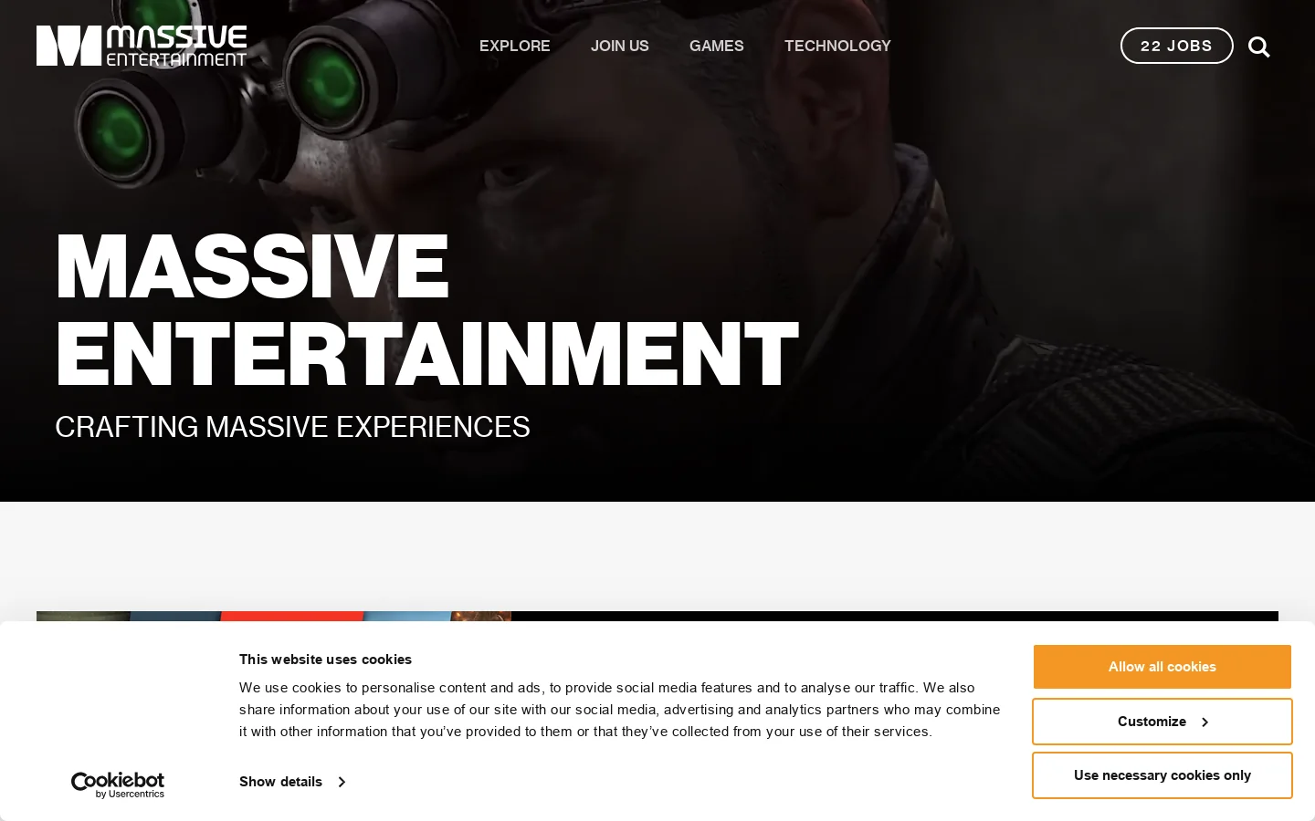 Massive Entertainment Homepage screenshot