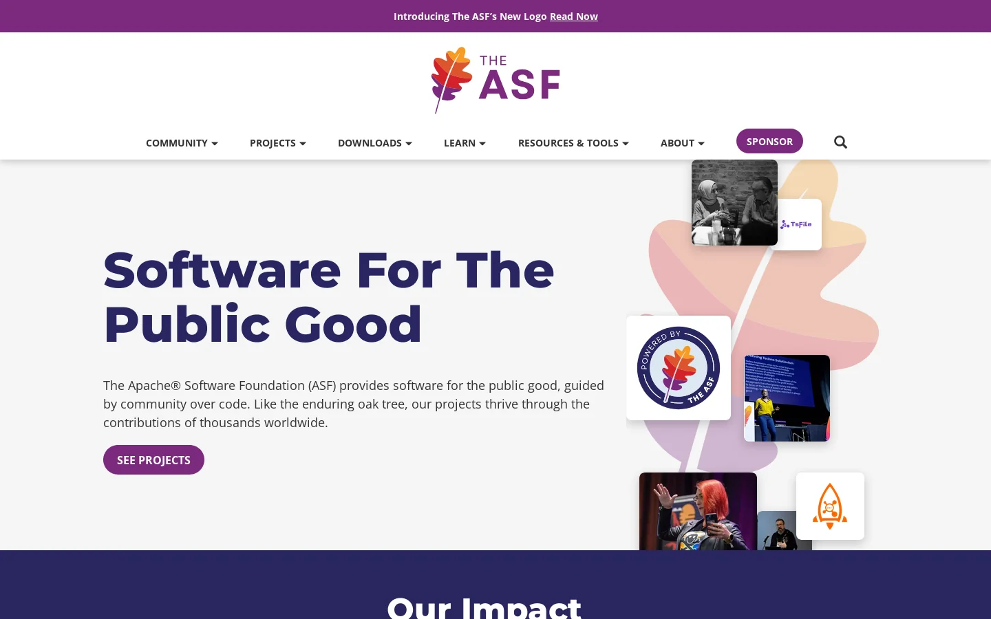 Apache Software Foundation Homepage screenshot