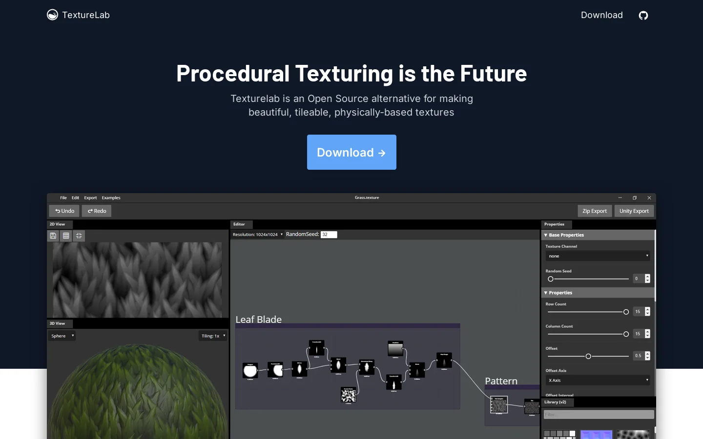 TextureLab Homepage screenshot
