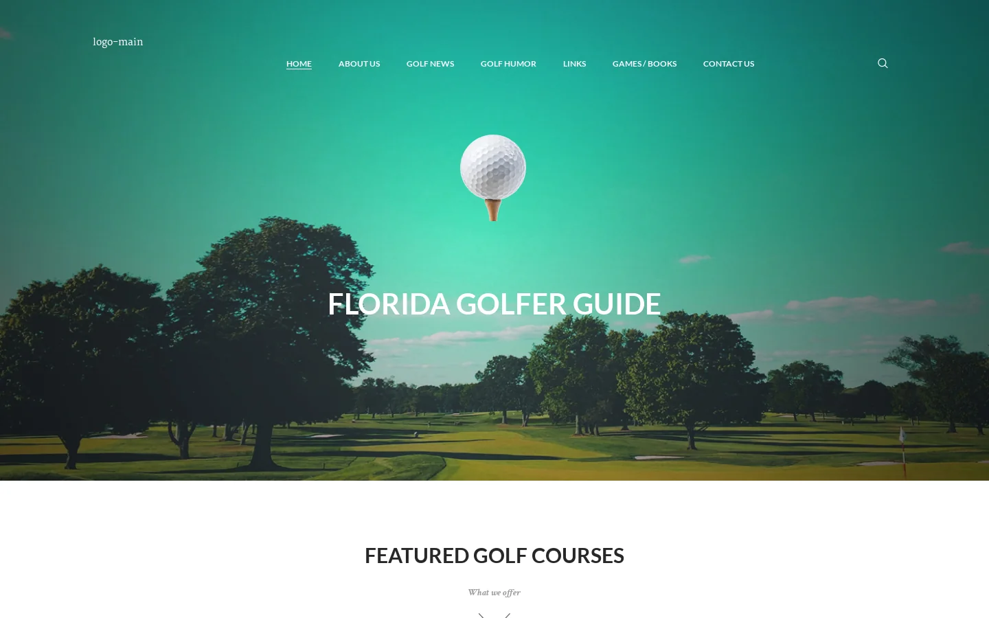 Florida Golfer Guide Homepage screenshot