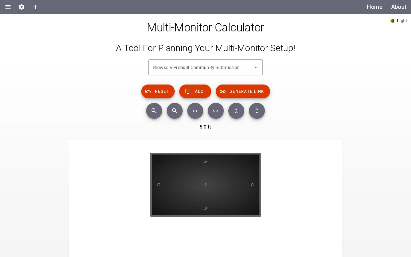 Multi-Monitor Calculator Homepage screenshot