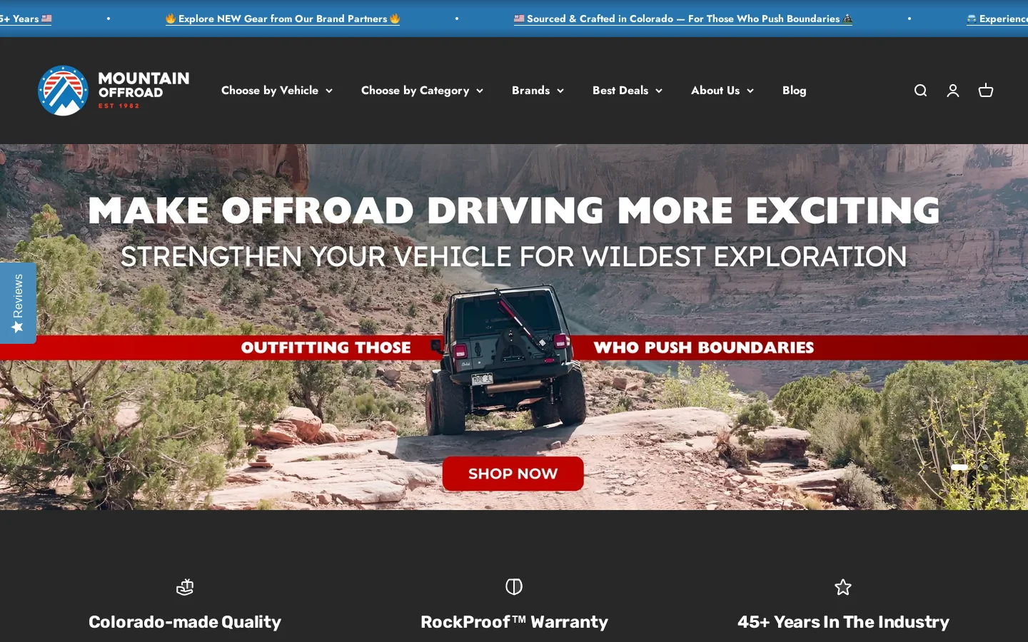 Jeep Parts & Jeep Accessories for Wrangler, Cherokee & CJ | M.O.R.E. Homepage screenshot
