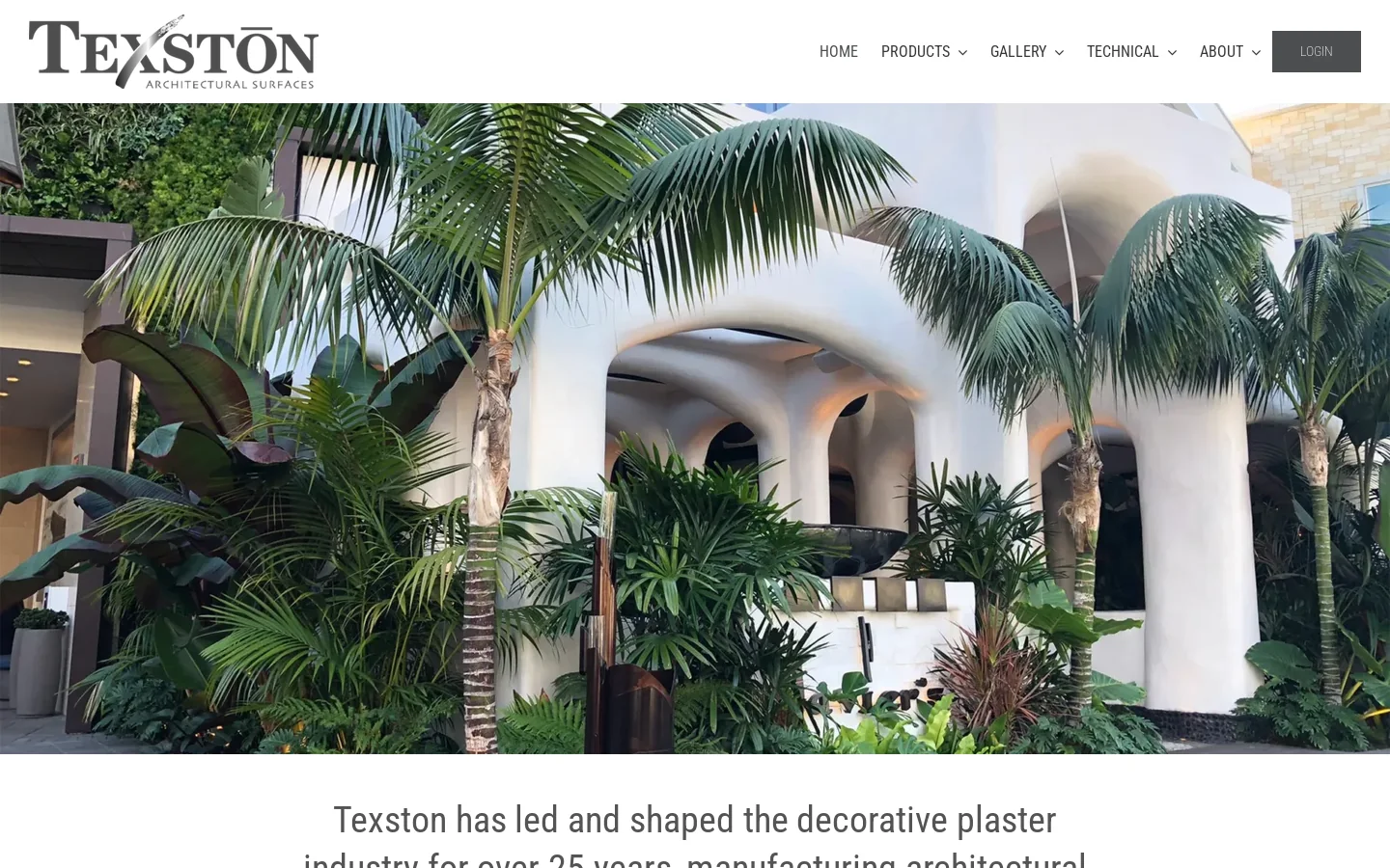 Texston Architectural Surfaces Homepage screenshot