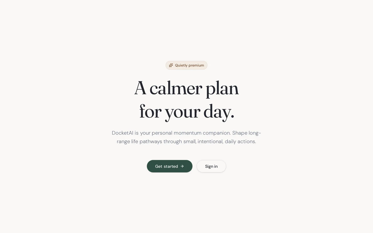 DocketAI Homepage screenshot
