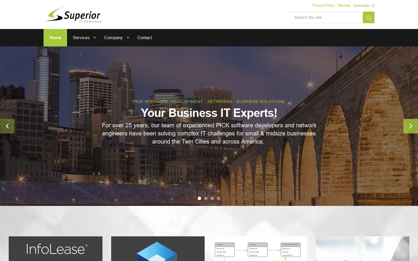 Your PICK MultiValue Experts | Superior IT Services Homepage screenshot