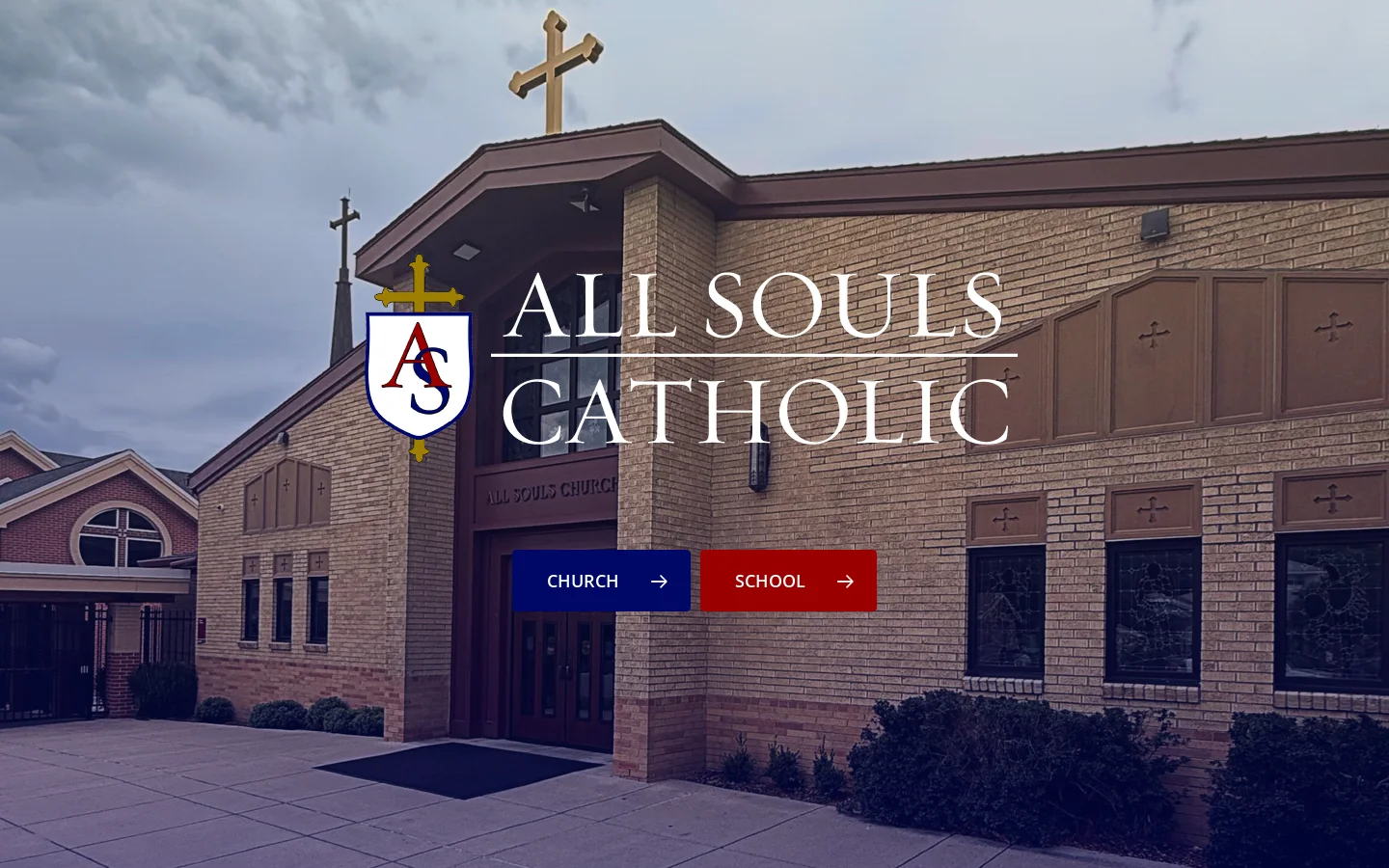 All Souls Catholic Parish & School Homepage screenshot
