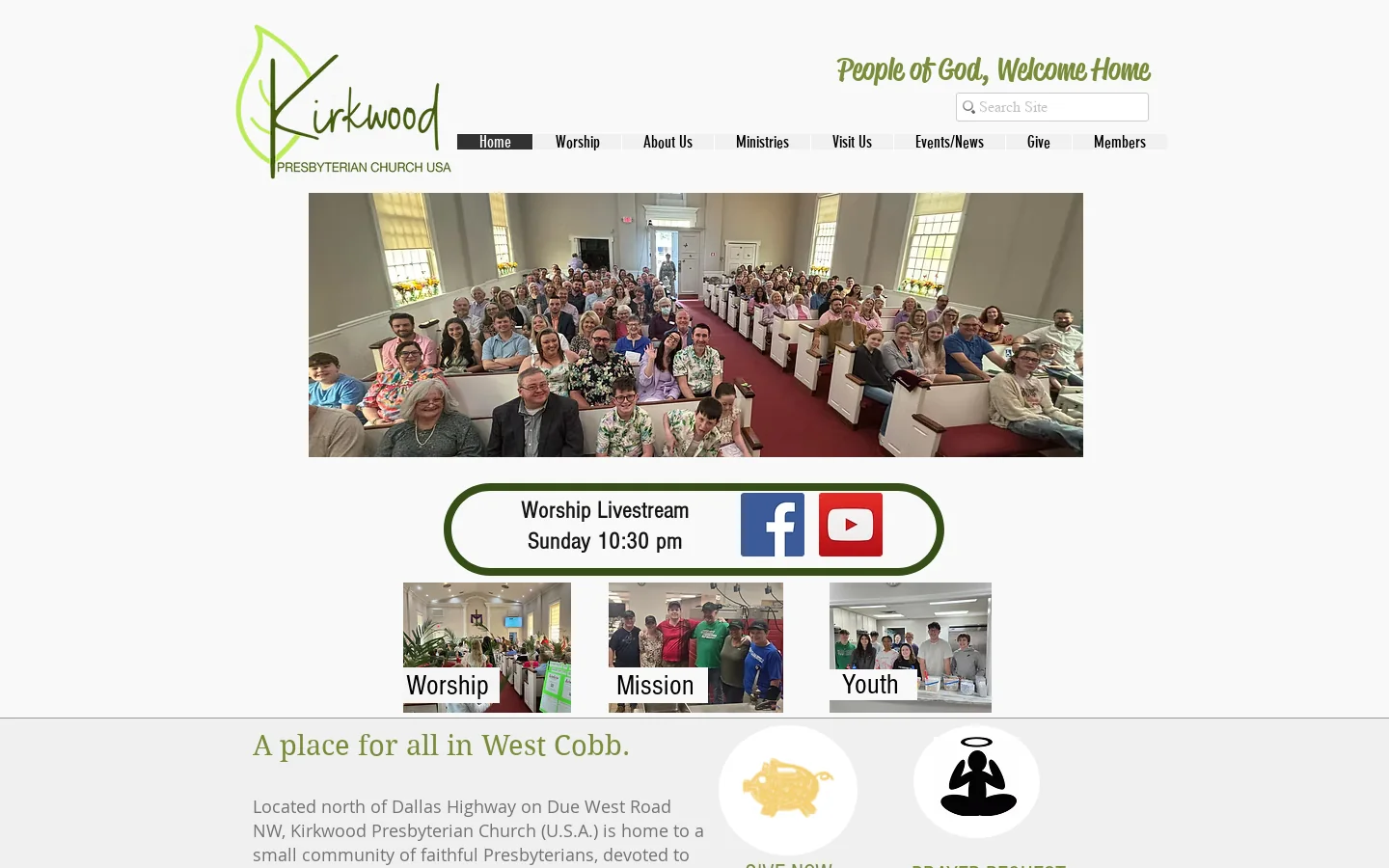 Kennesaw | United States | Kirkwood Presbyterian Church USA Homepage screenshot