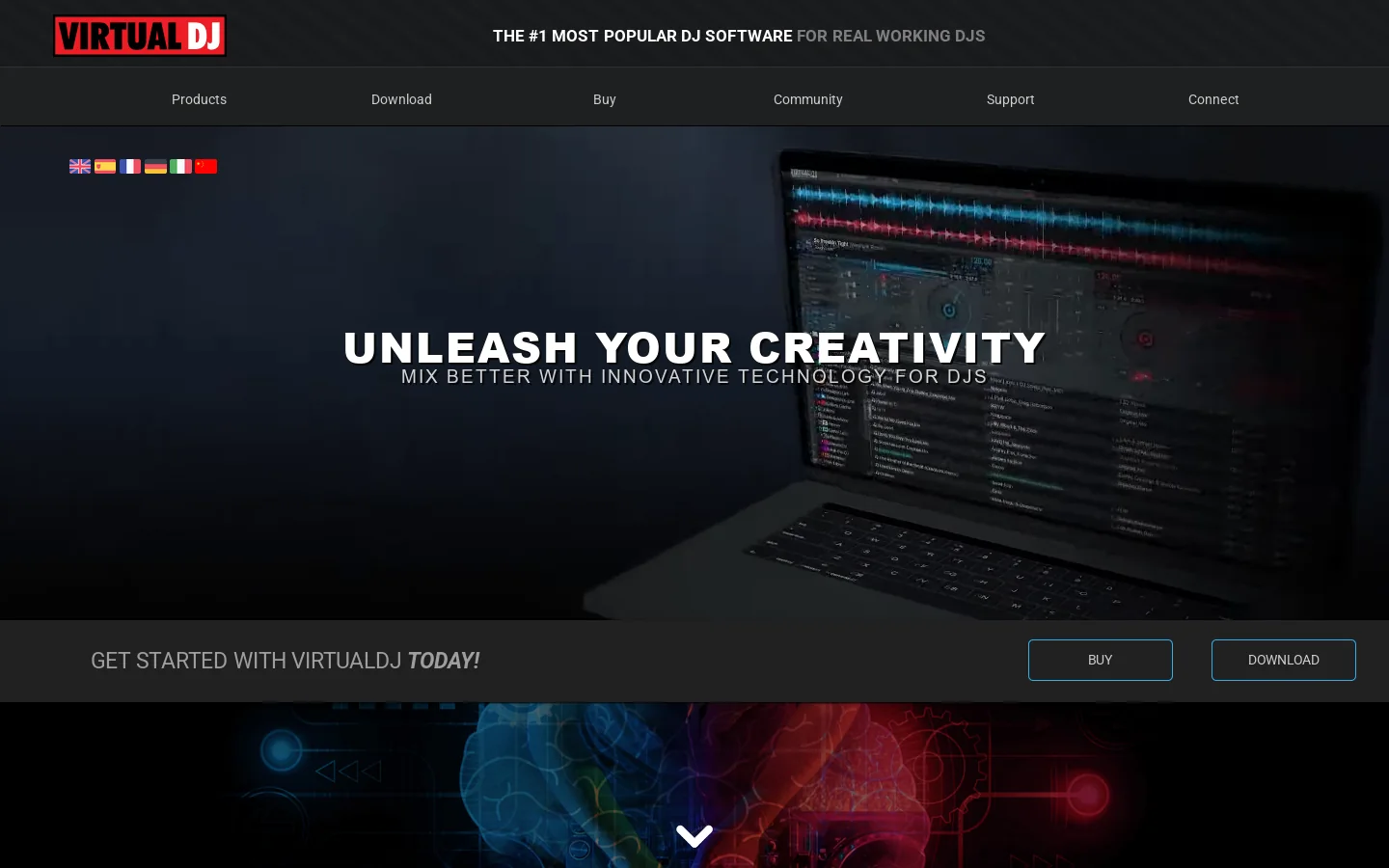 VirtualDJ Homepage screenshot