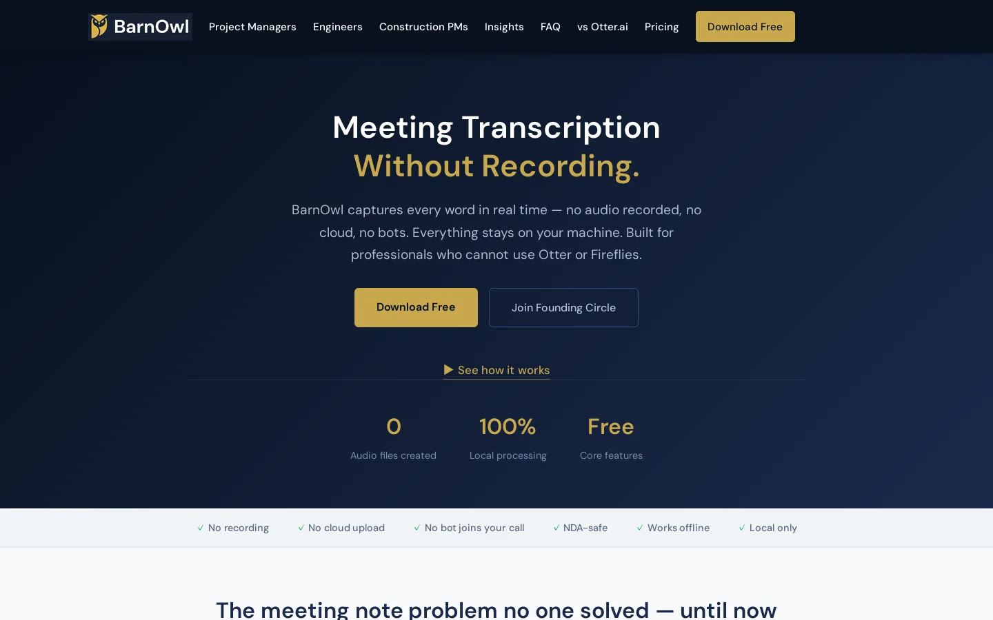 BarnOwl Homepage screenshot