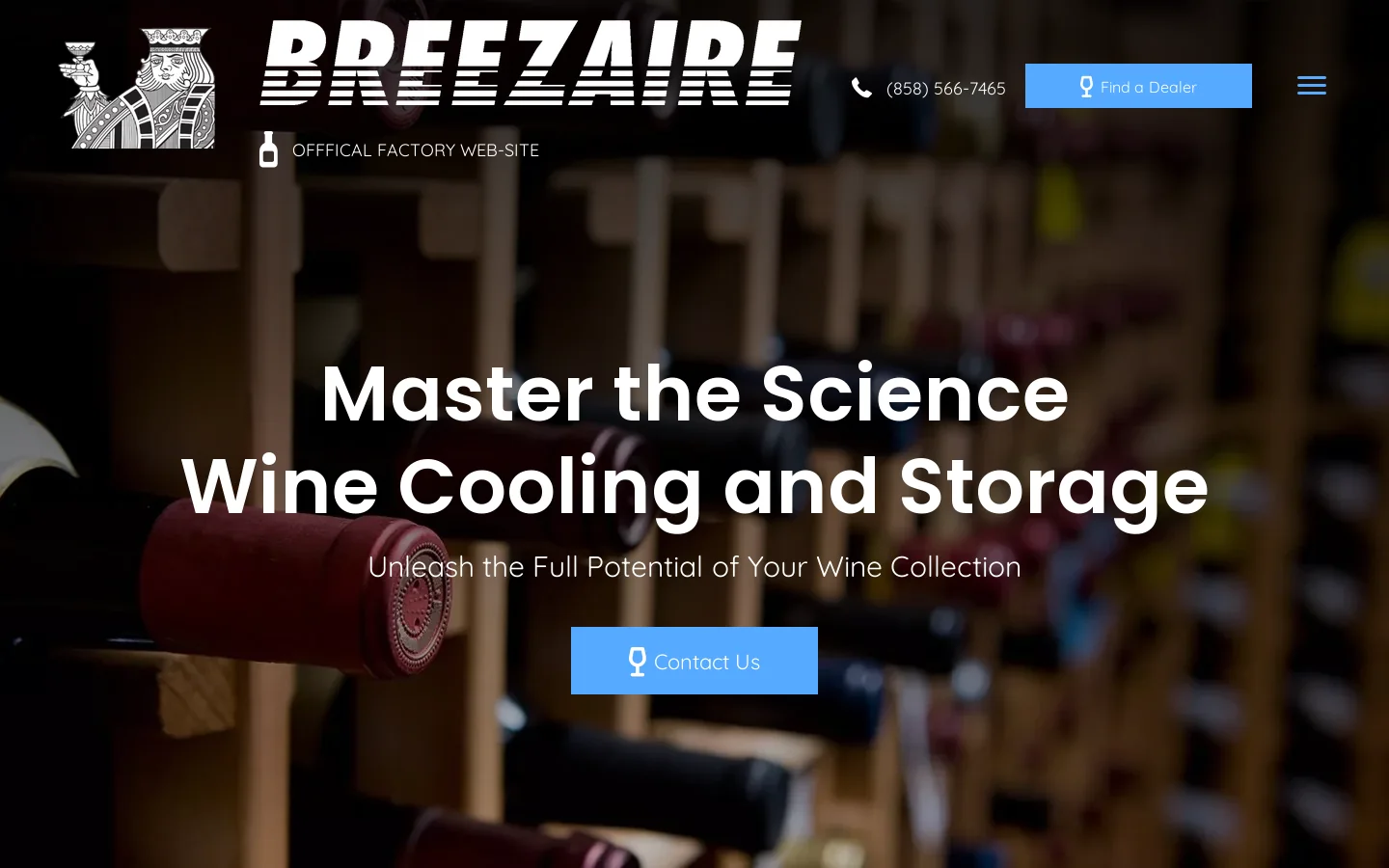 Breezaire Homepage screenshot