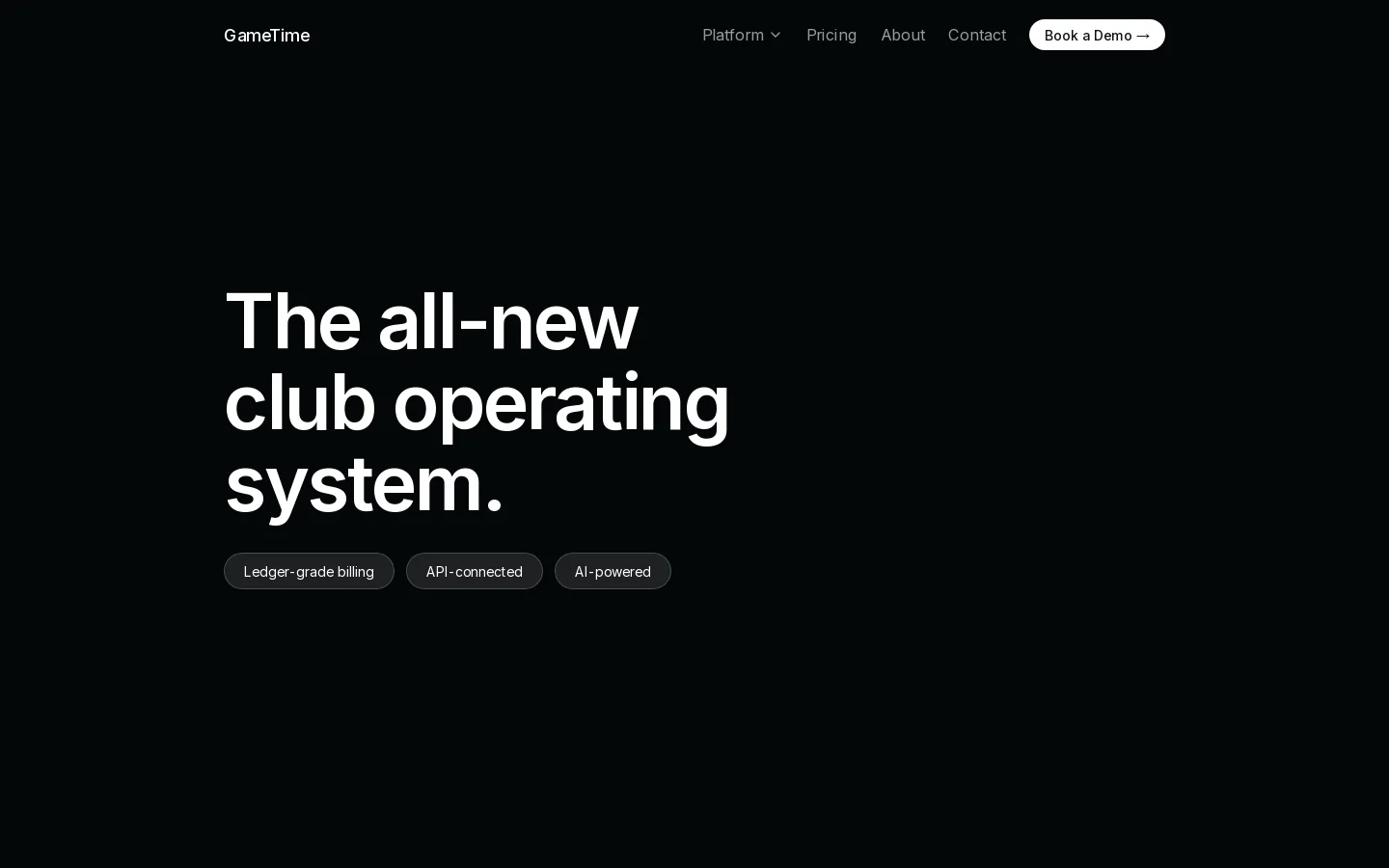 GameTime Homepage screenshot