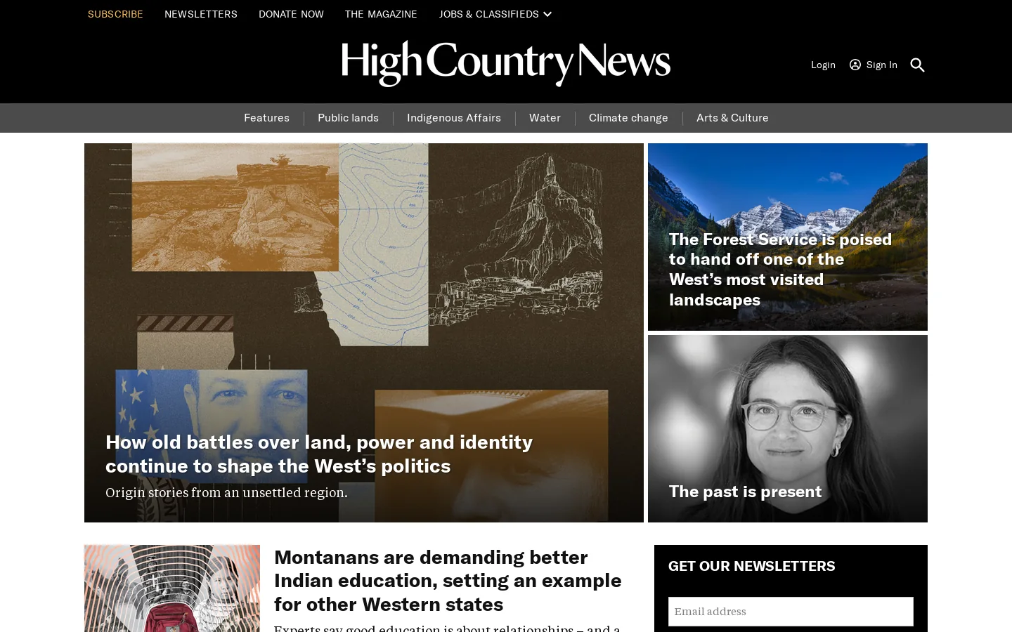 Home - High Country News Homepage screenshot