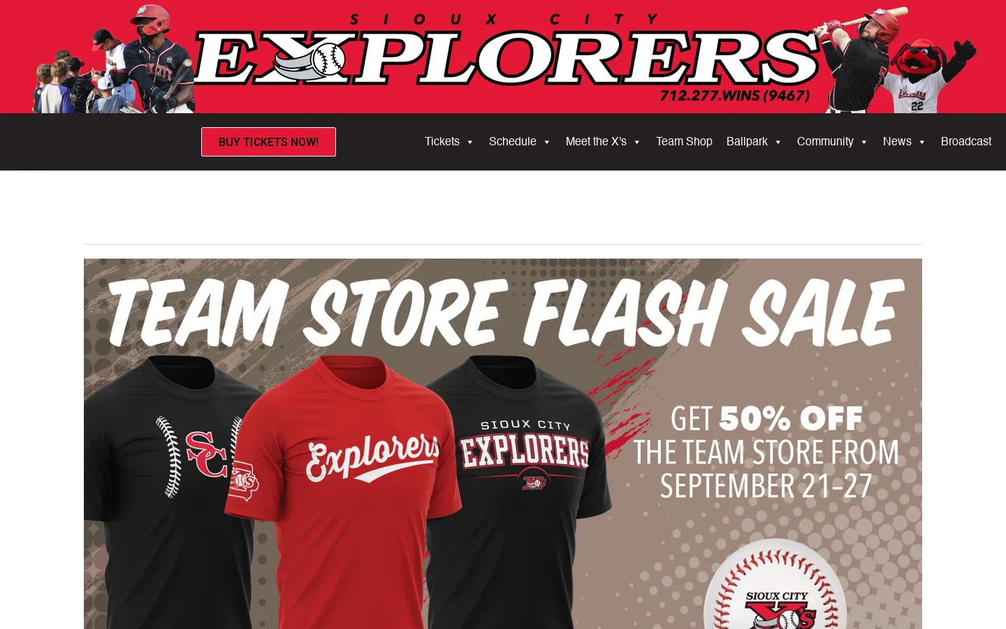 xsbaseball.com Homepage screenshot