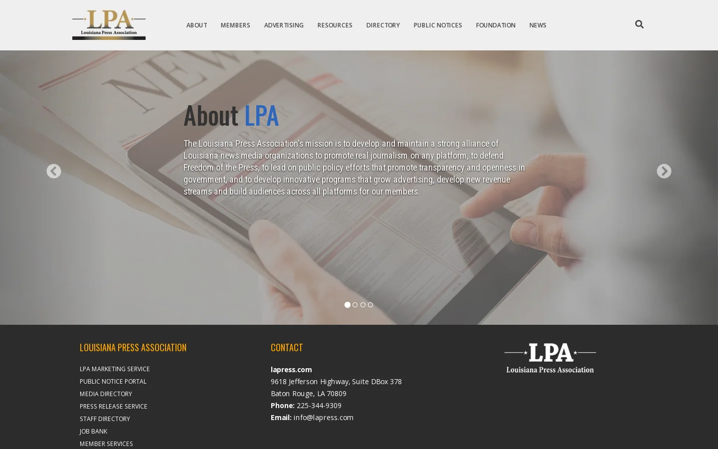 LPA Home Homepage screenshot