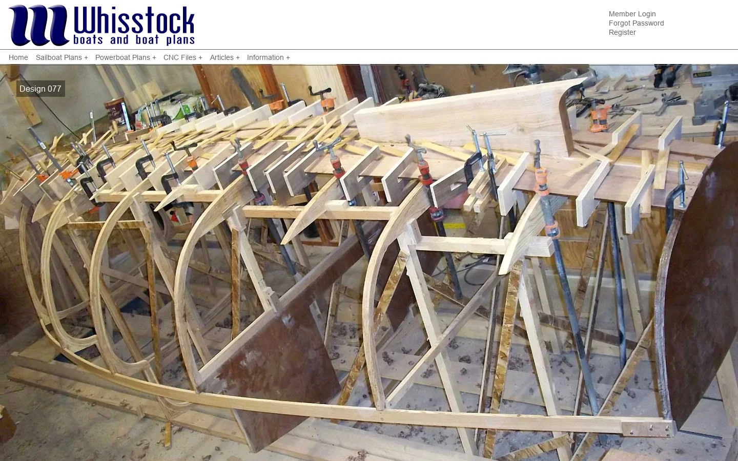 Whisstock Boats and Boat Plans Homepage screenshot