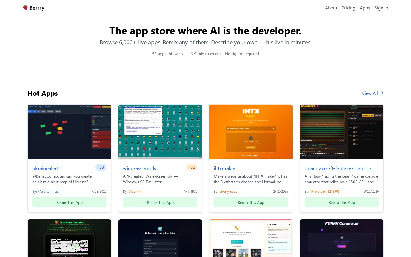 🍓 Berrry Computer Homepage screenshot
