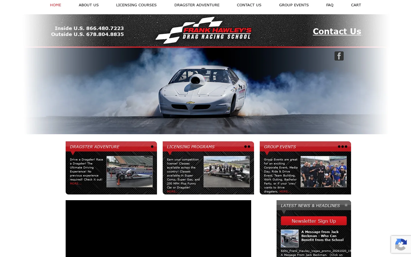 Frank Hawley Homepage screenshot