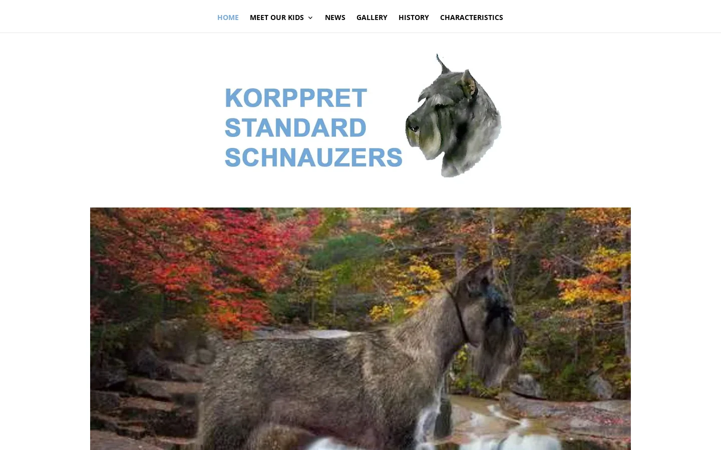 Korppret Standard Schnauzers Homepage screenshot