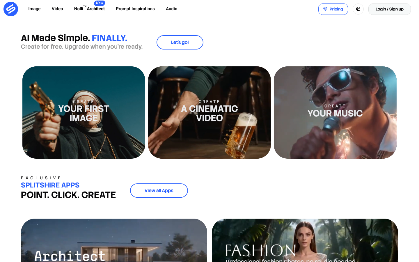 SplitShire Homepage screenshot