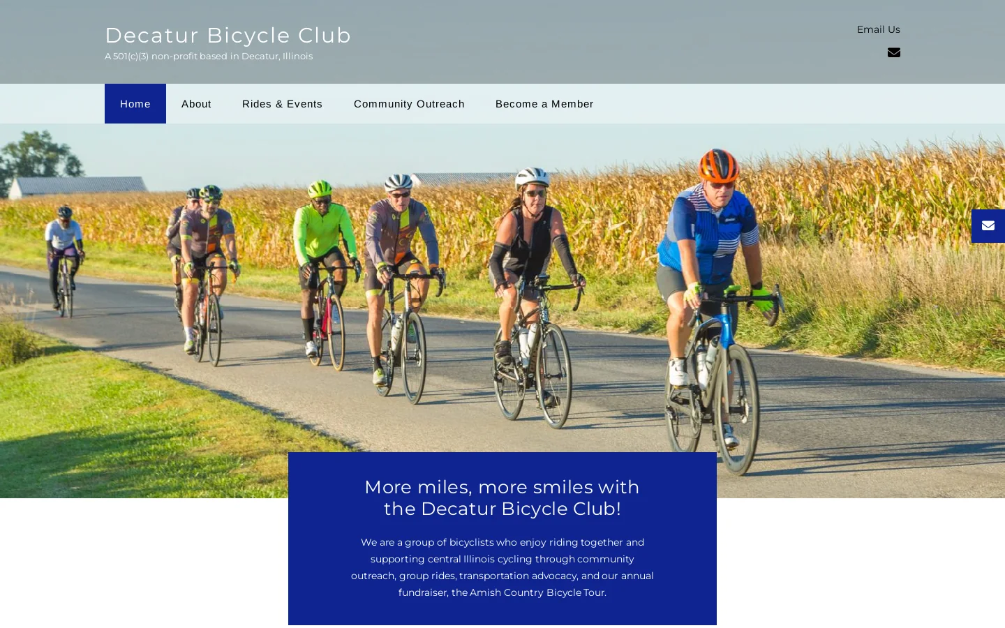 Decatur Bicycle Club Homepage screenshot