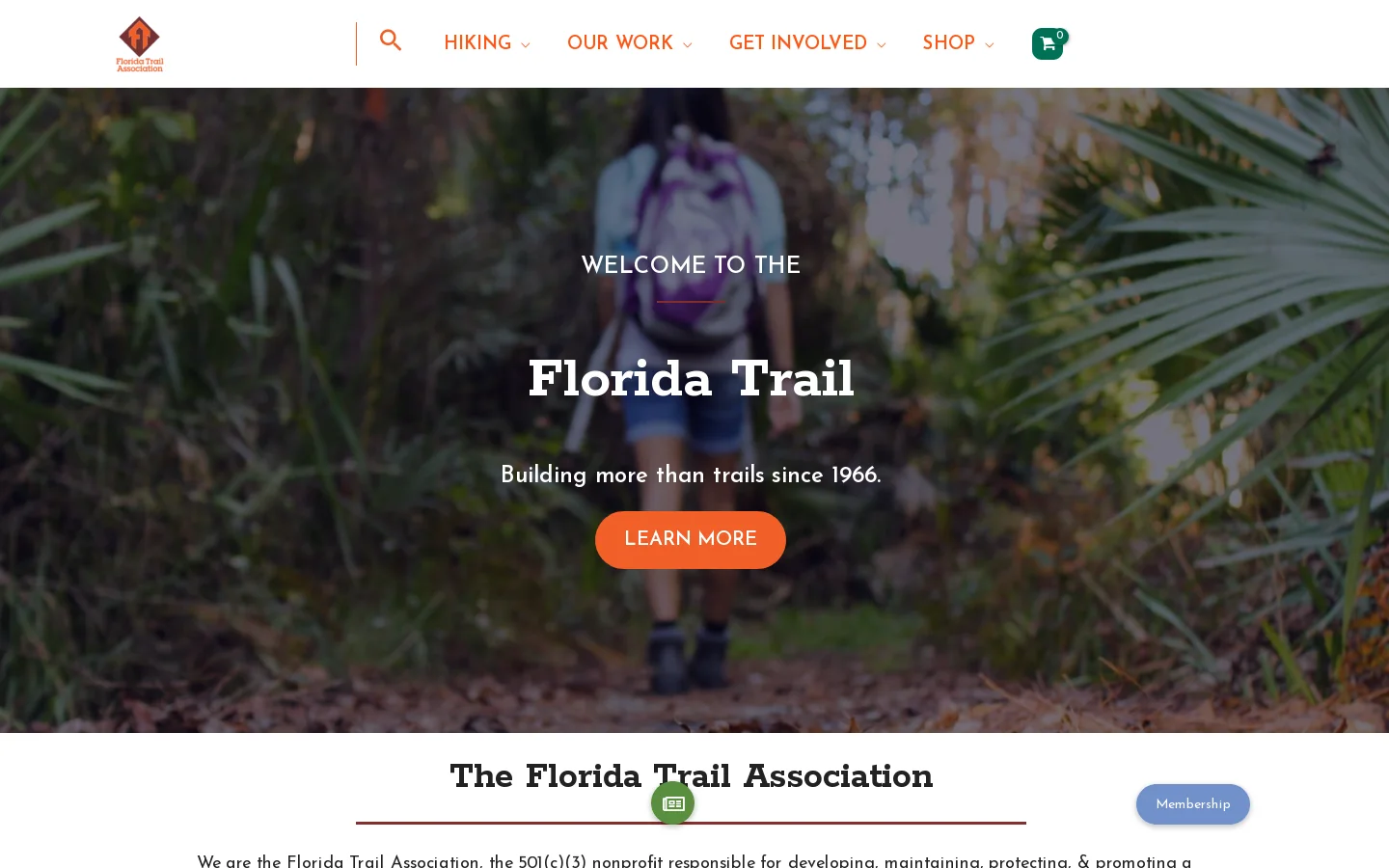 Florida Trail Association Homepage screenshot
