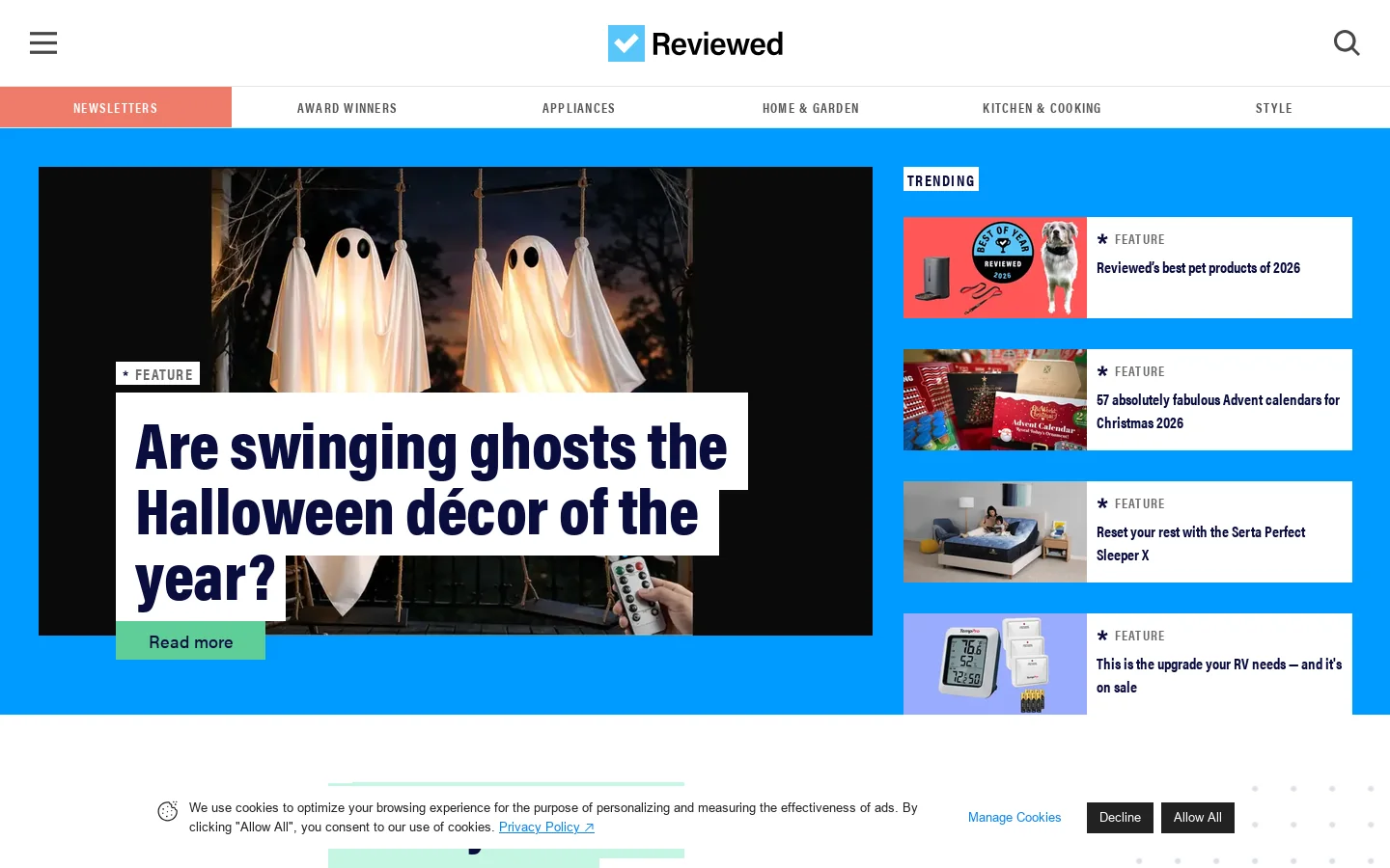 Reviewed Homepage screenshot