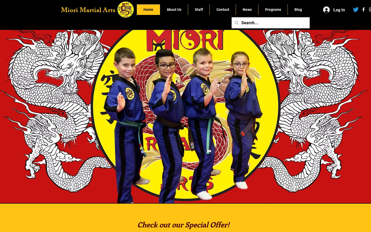 miorimartialarts Homepage screenshot