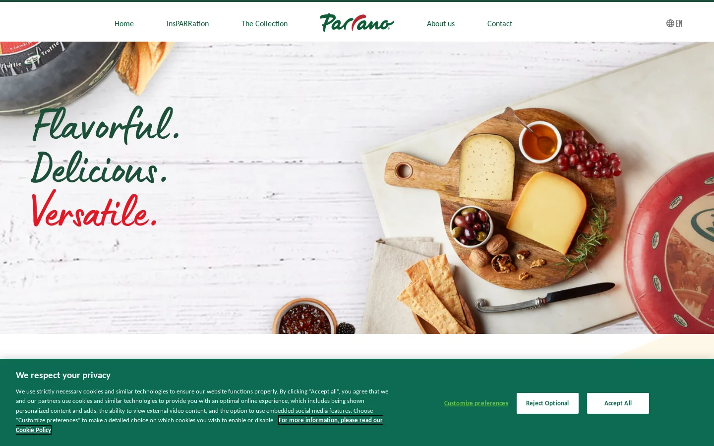 Parrano Homepage screenshot