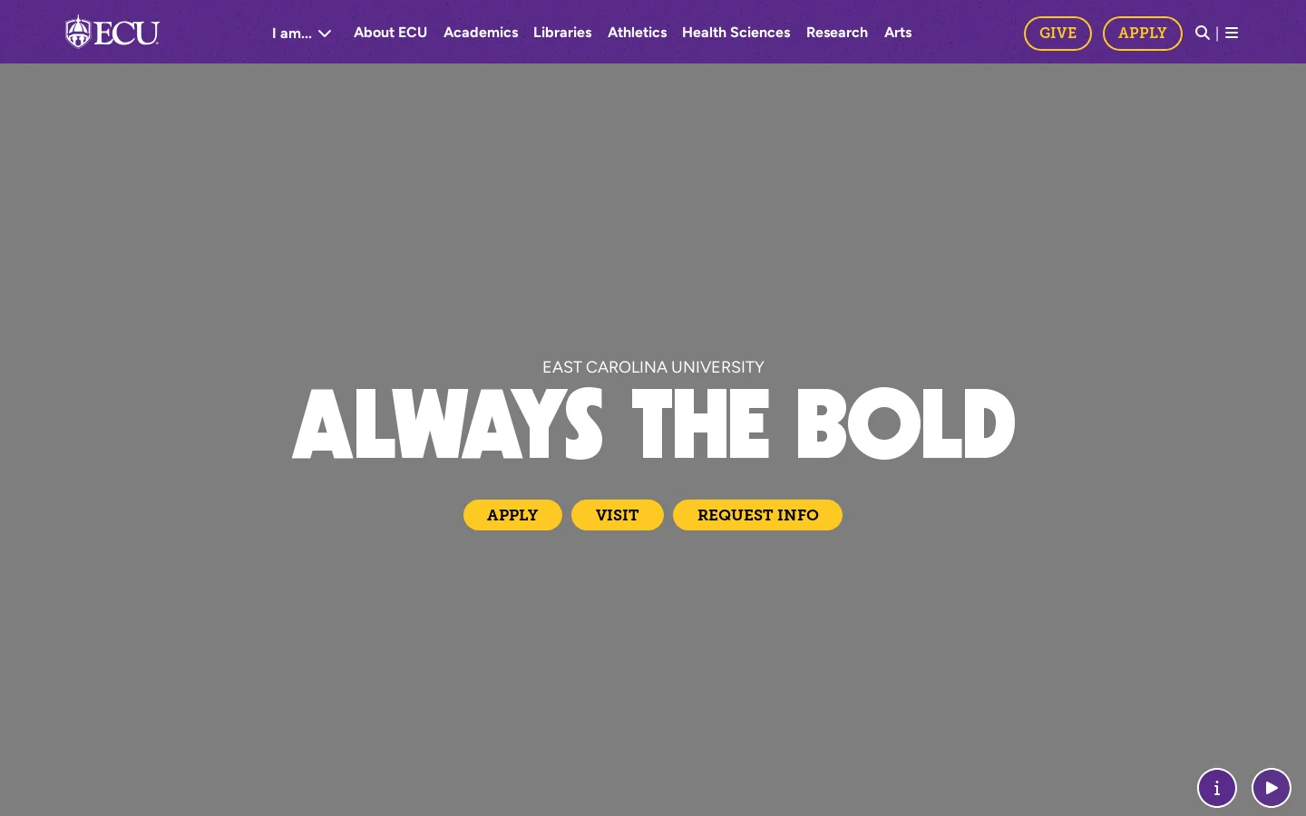 Home - East Carolina University Homepage screenshot
