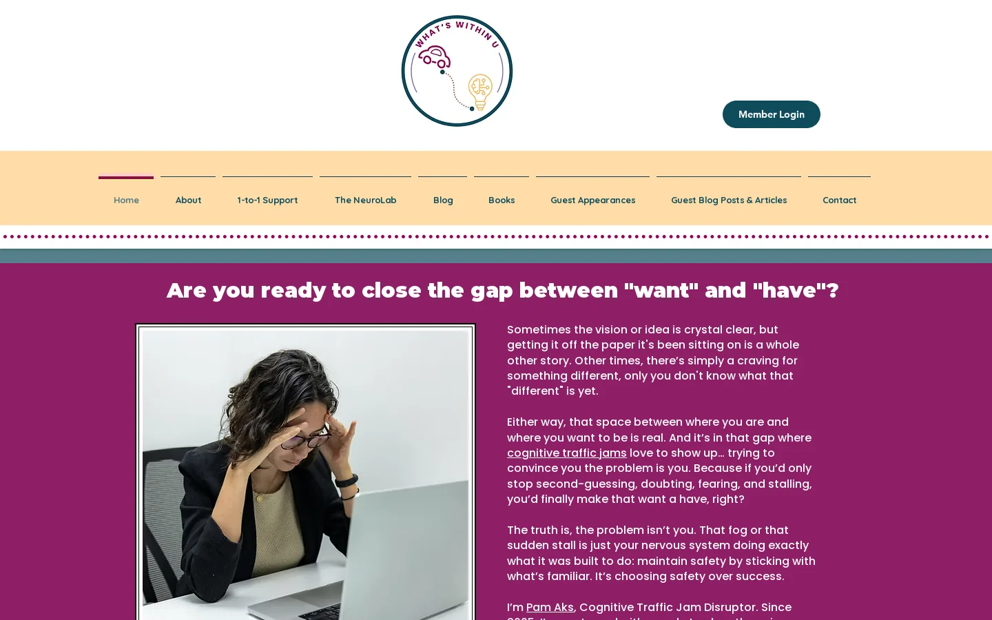 Closing the gap between "want" and "have" Homepage screenshot
