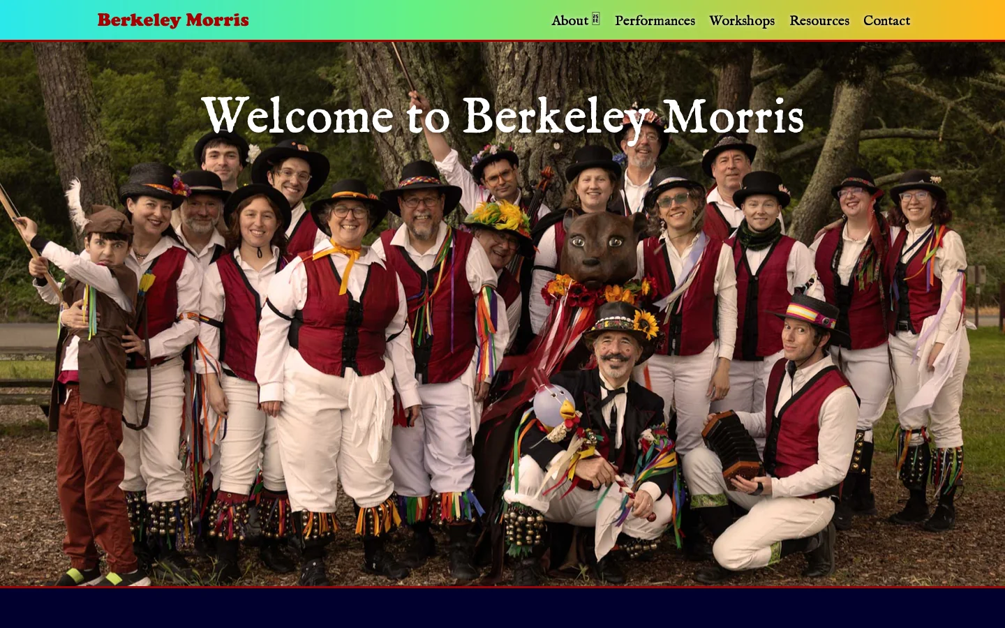 Berkeley Morris Homepage screenshot