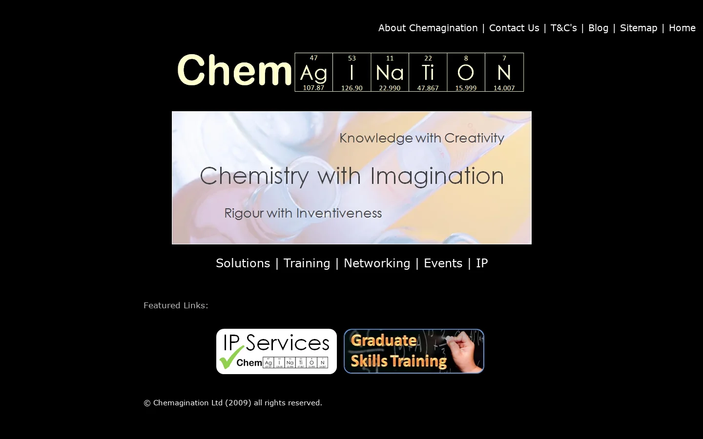 Chemistry Consultancy, Training, Networking and Events Homepage screenshot