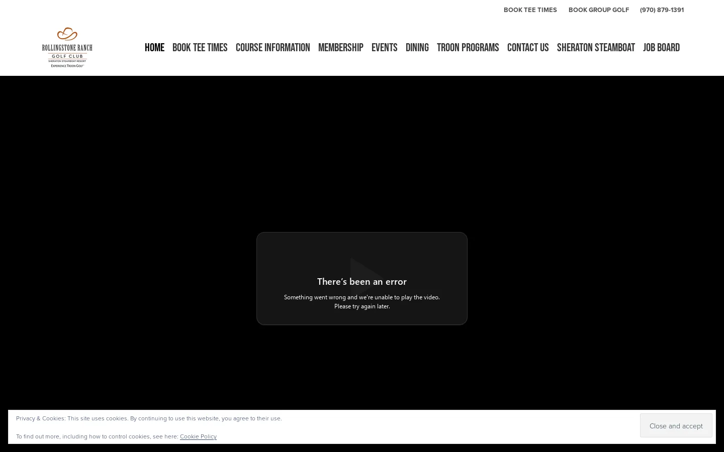 Rollingstone Ranch Golf Club Homepage screenshot