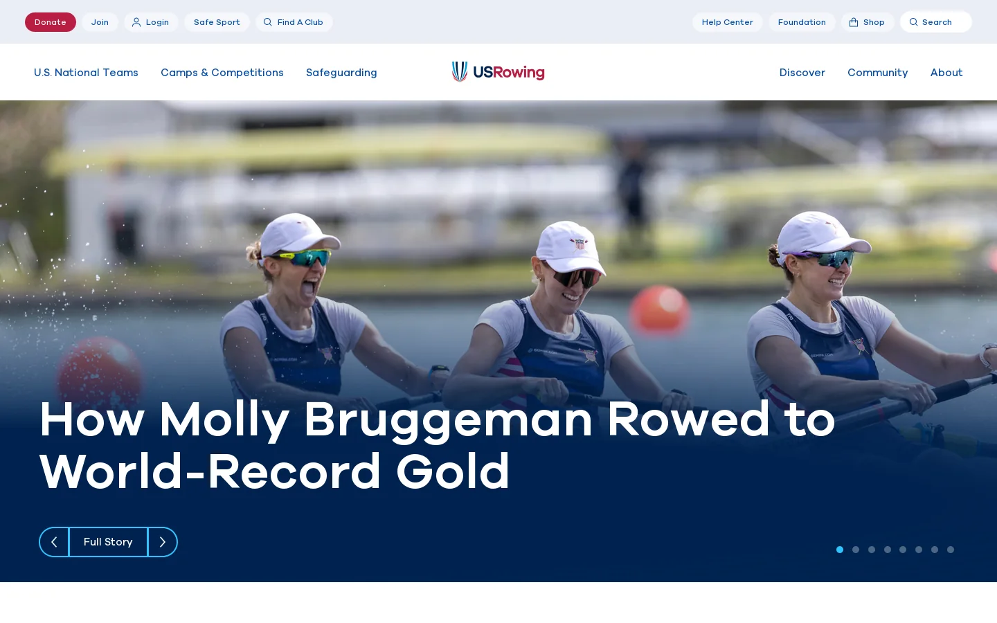 USRowing Homepage screenshot