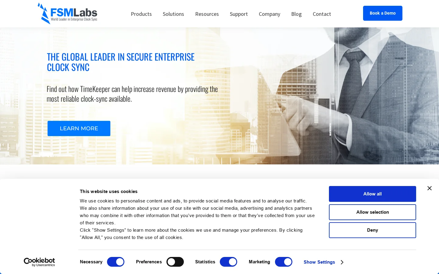 FSMLabs Homepage screenshot