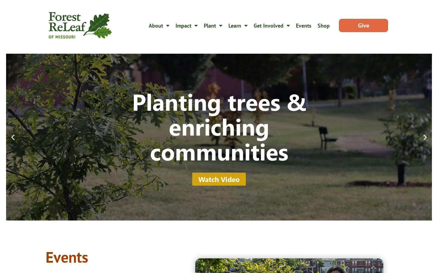 ForestKeepers Network - Forest ReLeaf Homepage screenshot