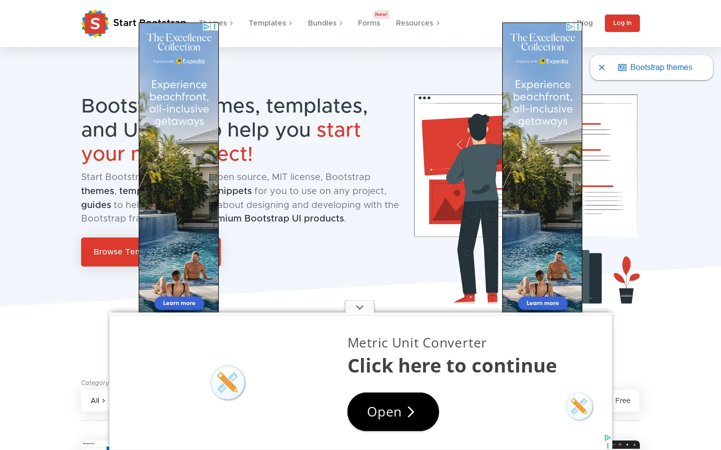 Start Bootstrap Homepage screenshot