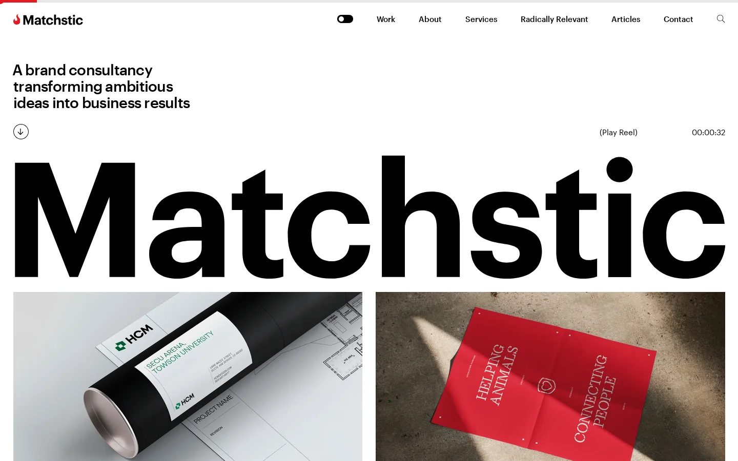 Matchstic Homepage screenshot