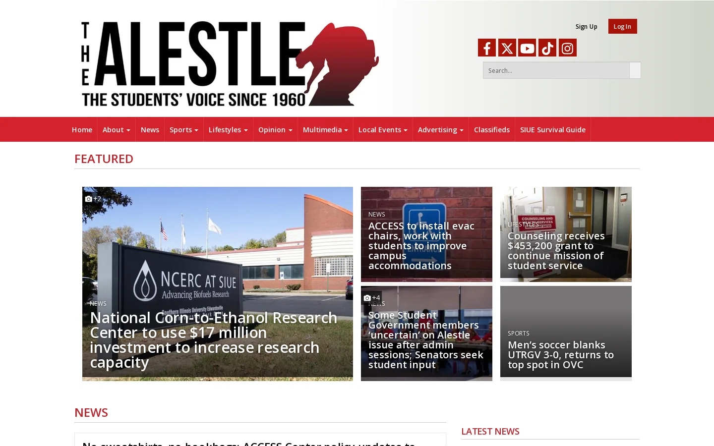 alestlelive.com Homepage screenshot