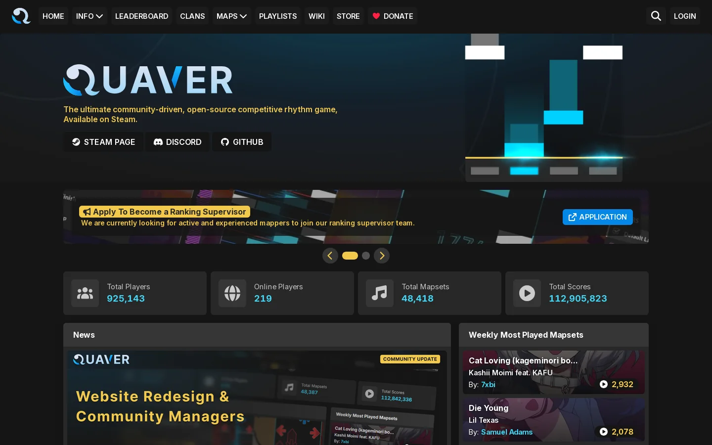 Home | Quaver Homepage screenshot