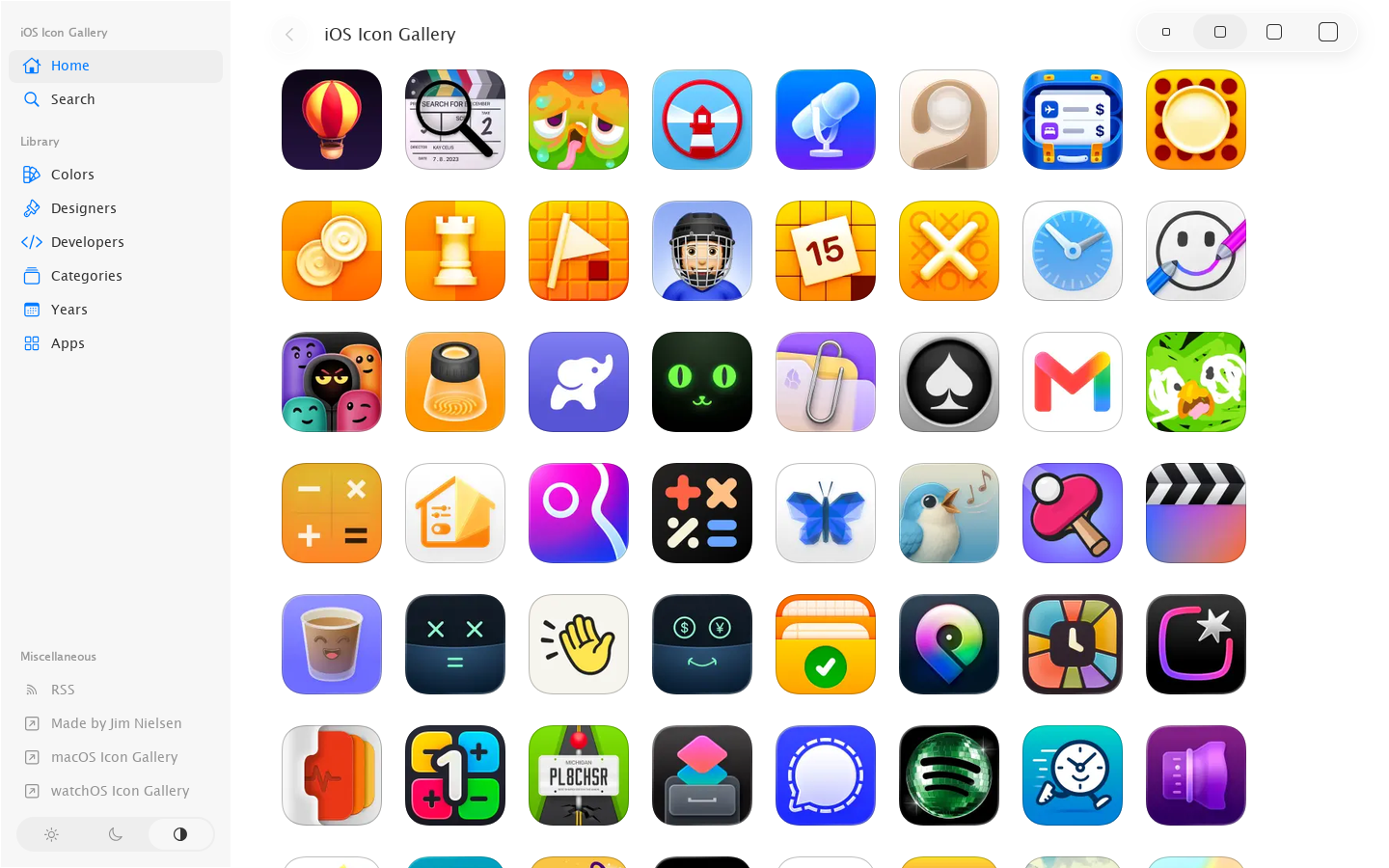 iOS Icon Gallery Homepage screenshot