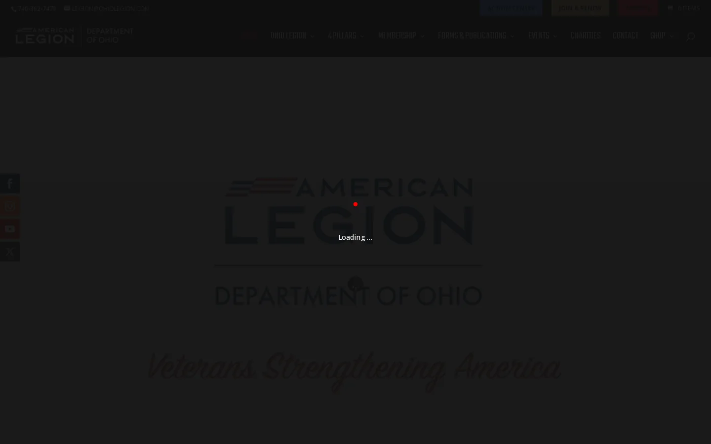 Home | American Legion Department of Ohio Homepage screenshot