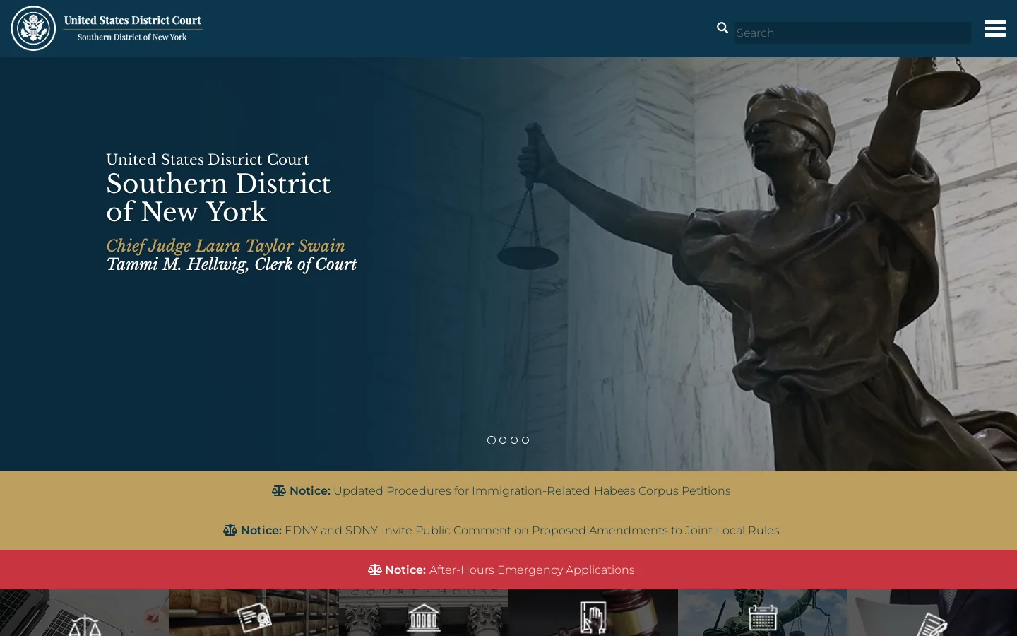 Homepage | U.S District Court Homepage screenshot