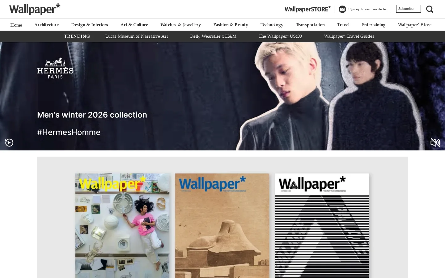 Wallpaper* Homepage screenshot