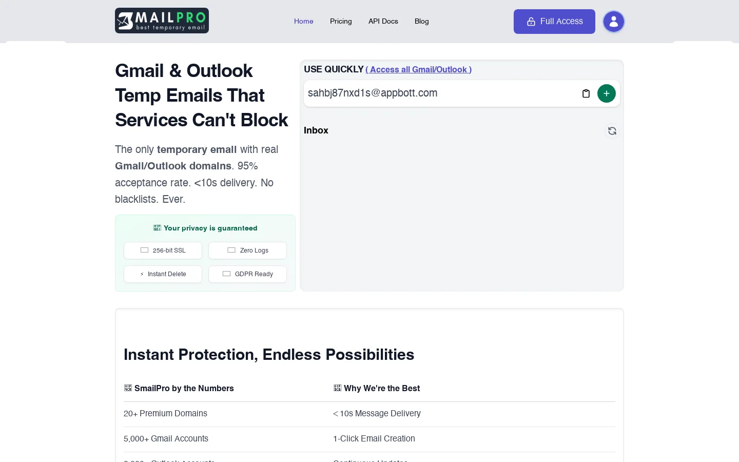 SMAIL PRO Homepage screenshot