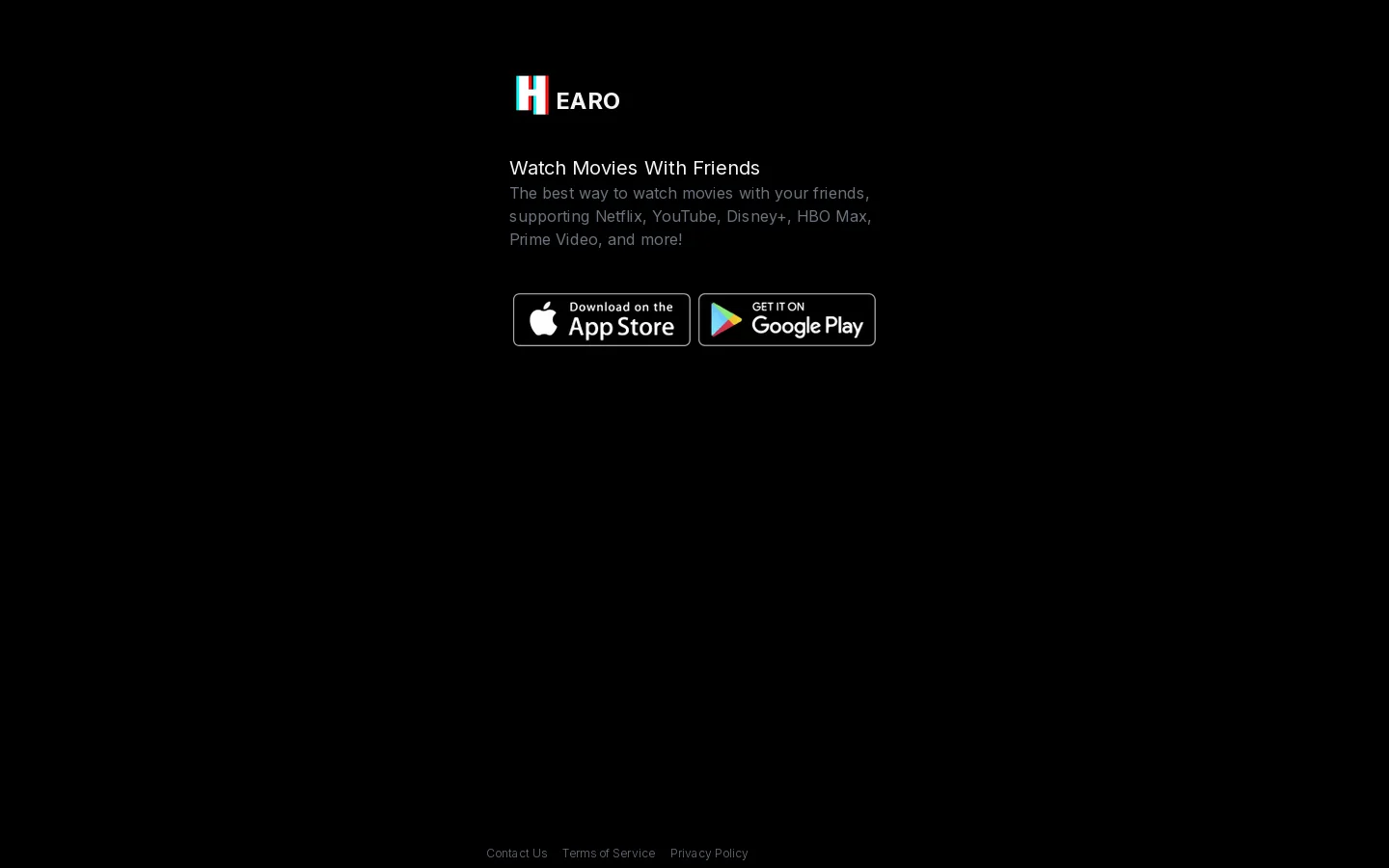 Hearo Homepage screenshot