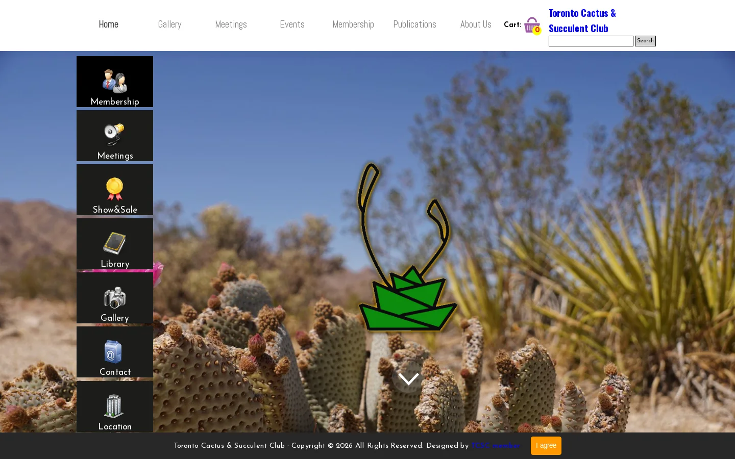 Toronto Cactus & Succulent Club Homepage screenshot