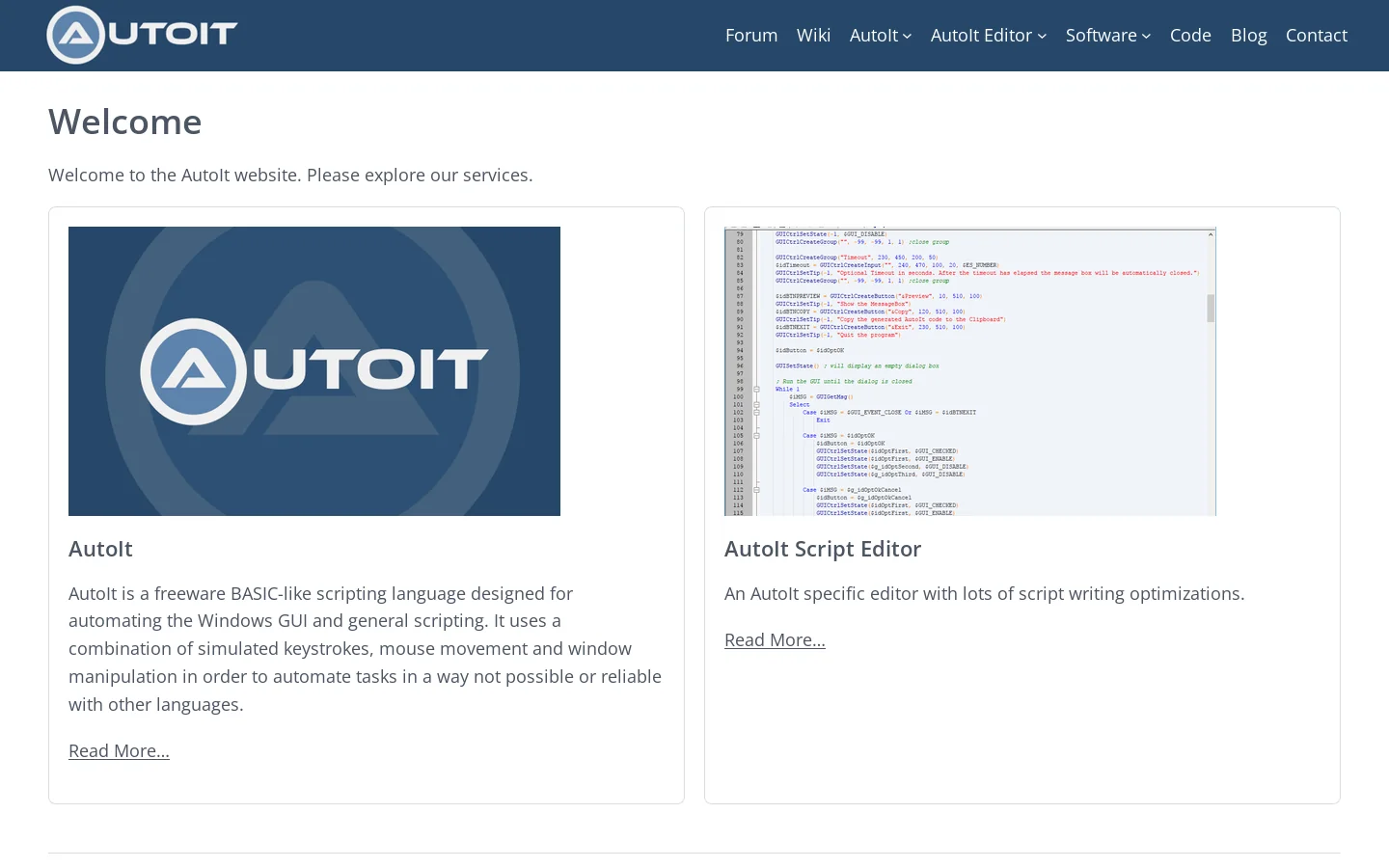 Home - AutoIt Homepage screenshot